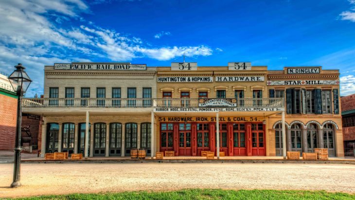 Historic buildings in Sacramento's historical district.