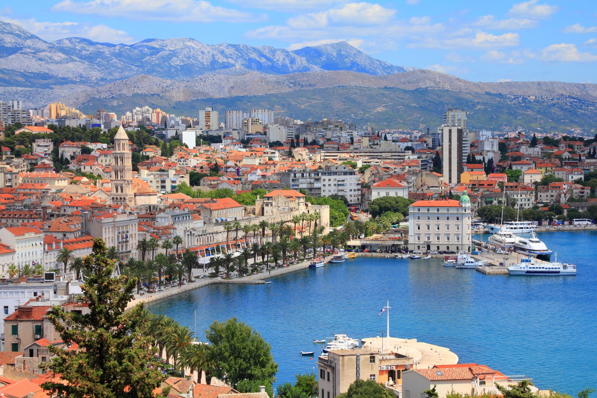 Split  Adriatic Coast, Roman Ruins & Mediterranean Climate