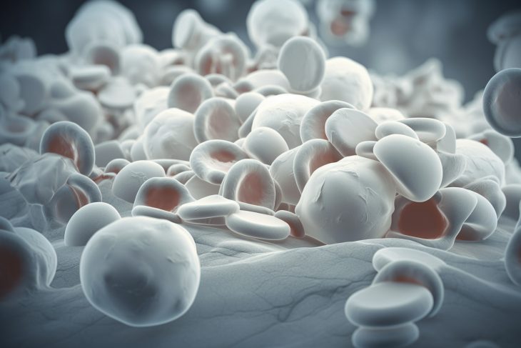 White blood cells in leukemia, AI Generative