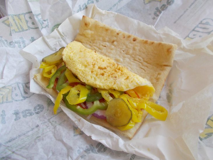 Subway Egg and Cheese on Flatbread