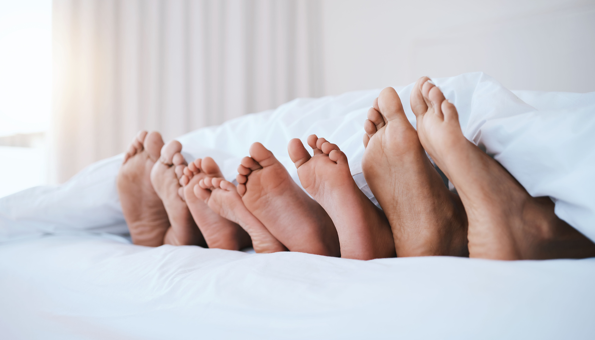 Family feet. Ноги семьи в кровати. Семейное фото ноги на кровати. Интересные факты о стопах человека.