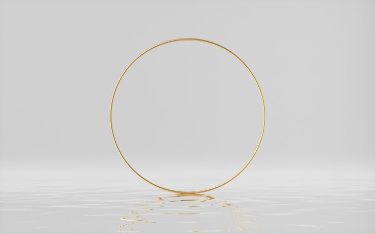golden 3d circle