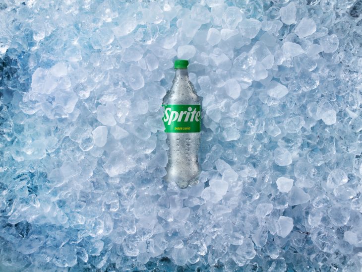 sprite on bed of ice