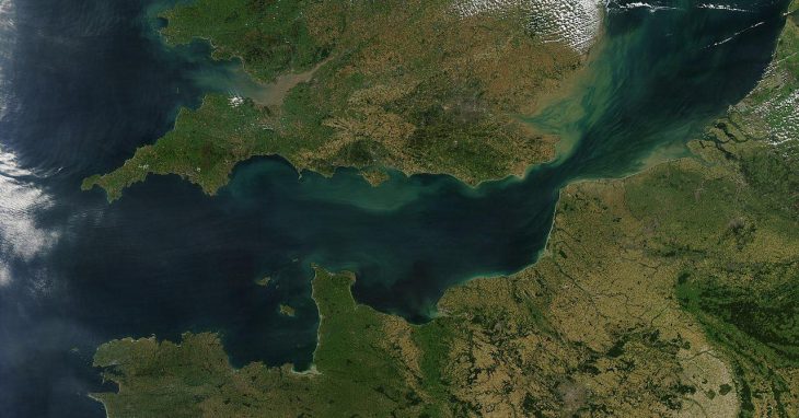 the english channel satellite view