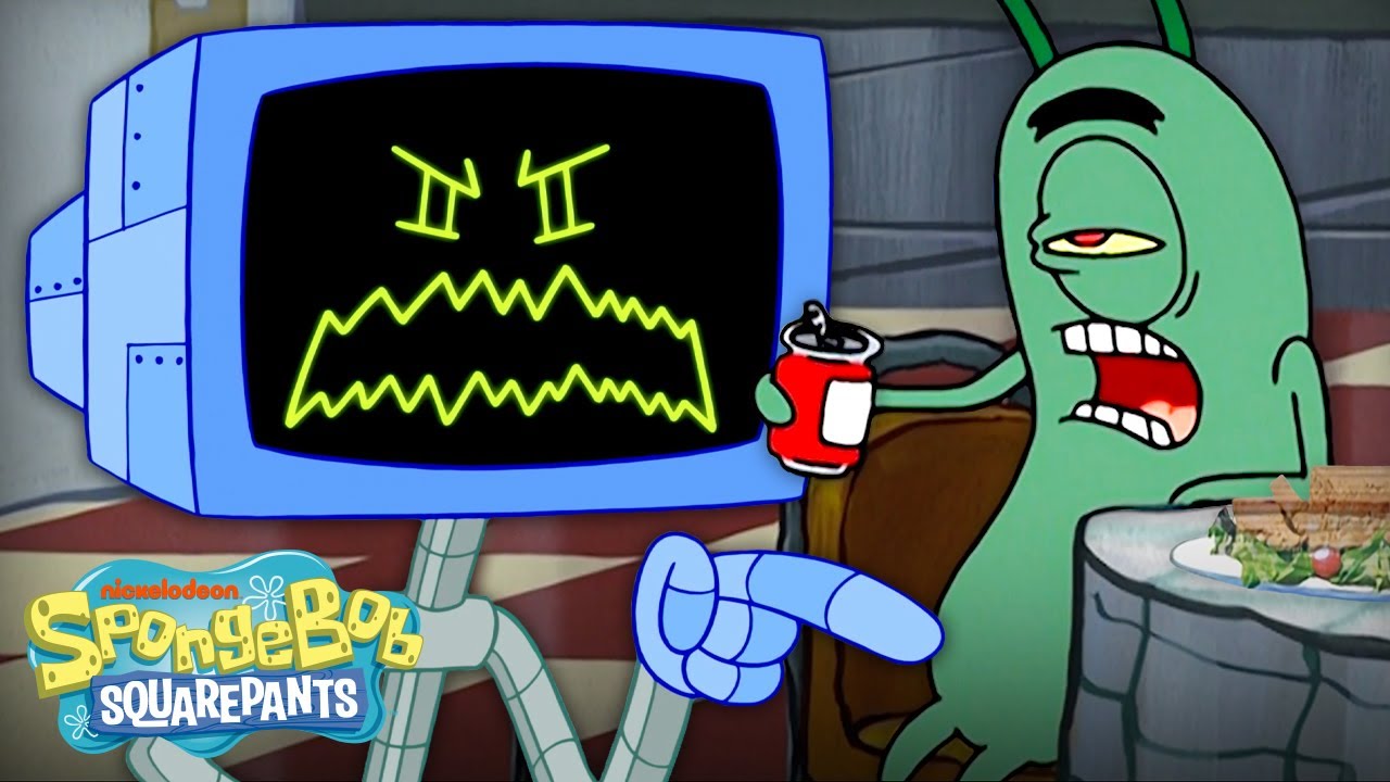plankton spongebob angry