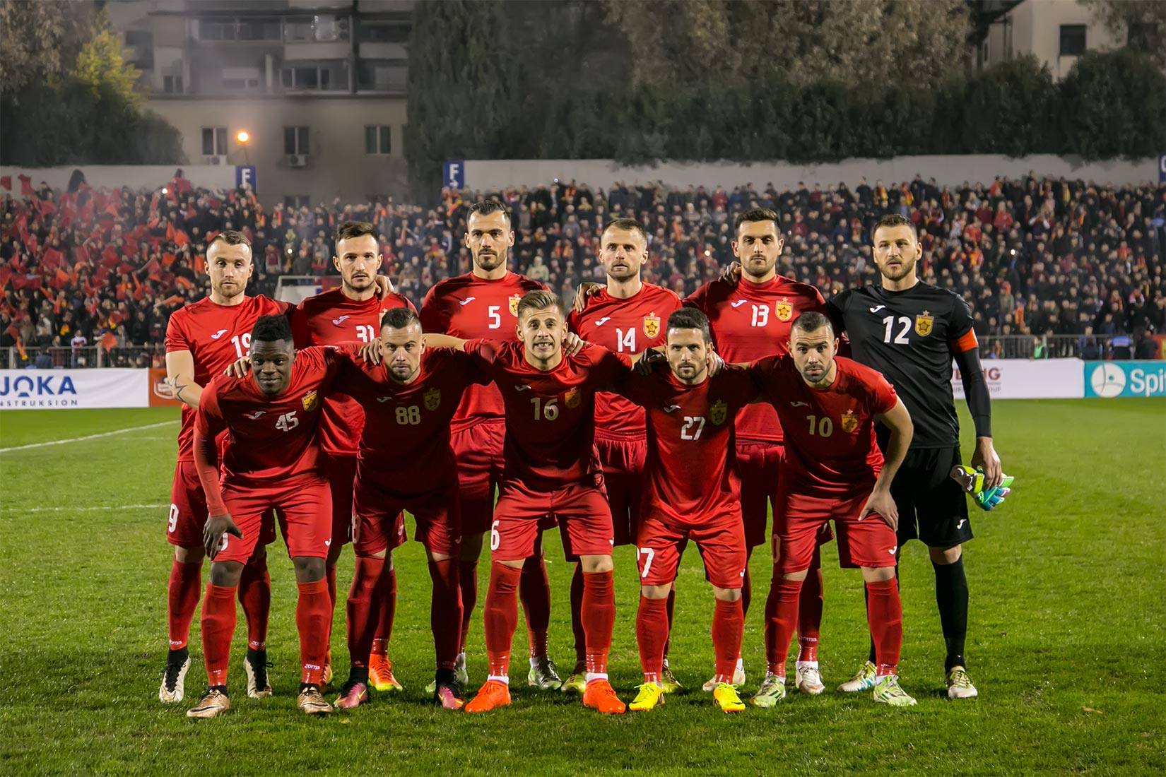 Albanian football clubs: KF Tirana, Flamurtari Vlorë, KS Tomori Berat, Dinamo  Tirana, Apolonia Fier, Partizani Tirana, KS Vllaznia Shkodër