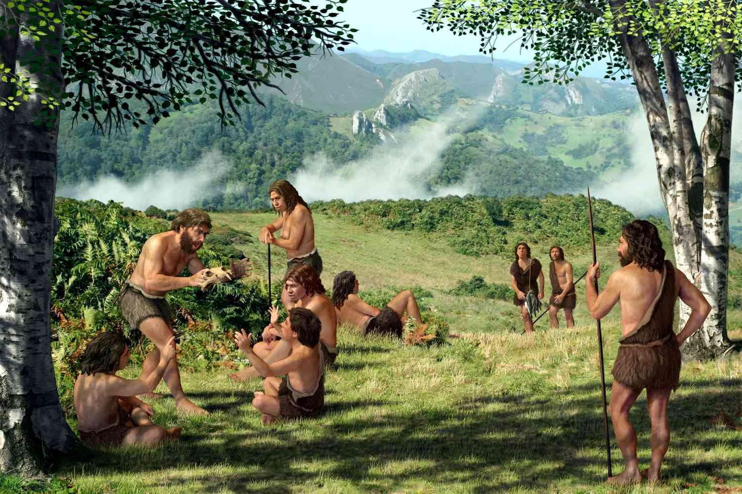 paleolithic people fire