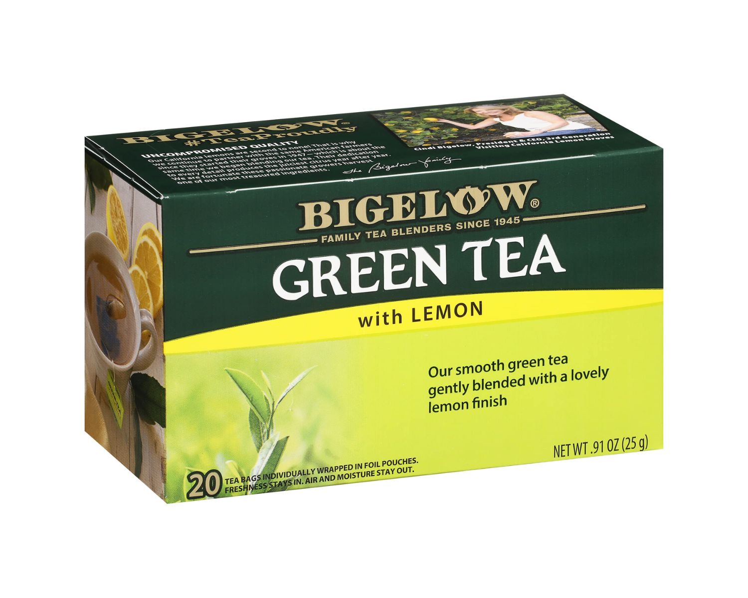 20 Bigelow Green Tea With Lemon Nutrition Facts - Facts.net