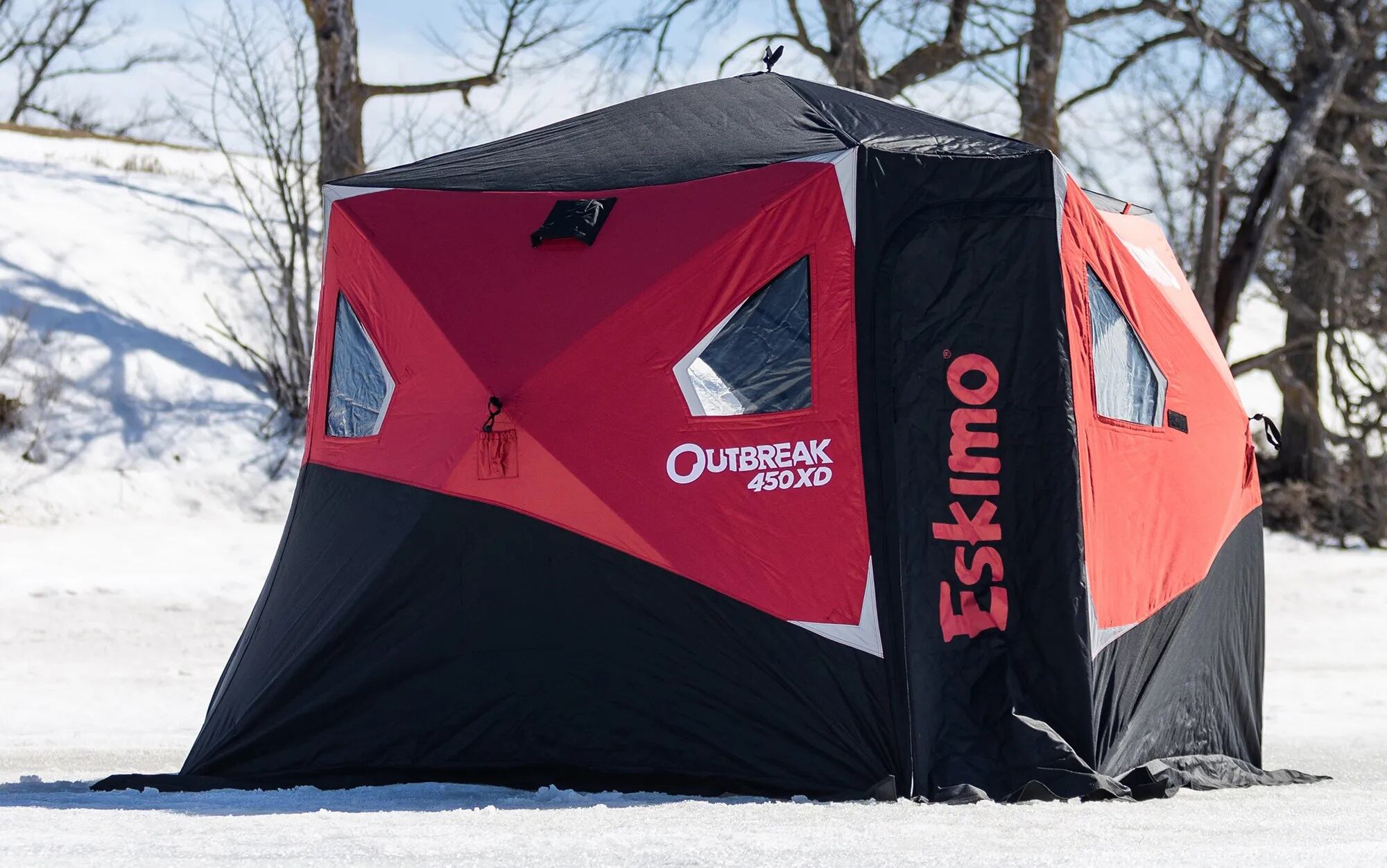 OutSunny 2-Person Insulated Ice Fishing Shelter Pop-Up Portable Ice Fishing  Tent with Carry Bag and Anchors, Red • Price »