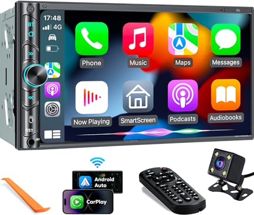 7" HD Wireless Car Stereo w/ Apple Carplay, Android Auto, Bluetooth
