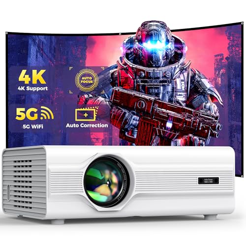 All-in-One Projector 4K, AURZEN BOOM 3 Smart Projector with WiFi and  Bluetooth, 3D Dolby