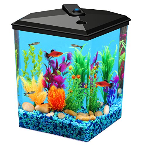 AquaView 2.5-Gallon Fish Tank with LED Lighting & Power Filter