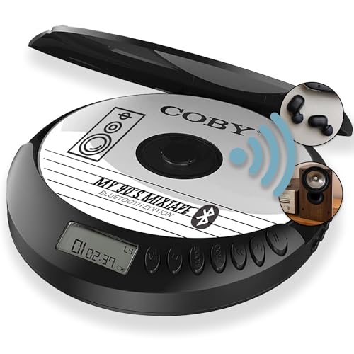 Coby Bluetooth CD Player: Lightweight Portable with Headphones Coby Bluetooth CD Player: Lightweight Portable with Headphones