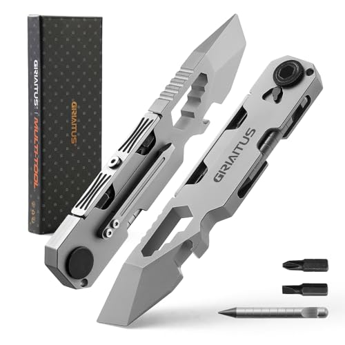 Titanium Pry Bar Pocket Pry Tool Portable Multifunctional Mini EDC Gadget  with Screwdriver and Wrench 