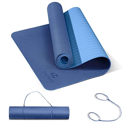 Heathyoga Eco Friendly Non Slip Yoga Mat, Body Alignment System, SGS