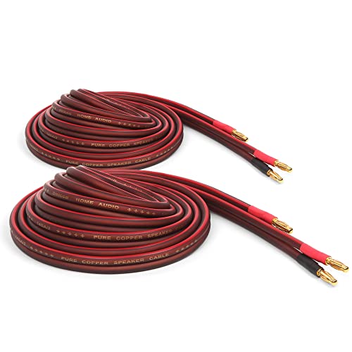 Micca 14 Gauge Speaker Wire, Gold Plated, 6ft 2 Pack