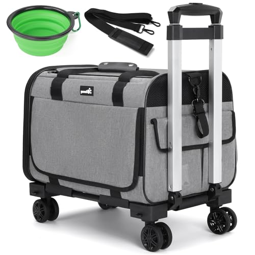 Pecute Pet Carrier with Wheels