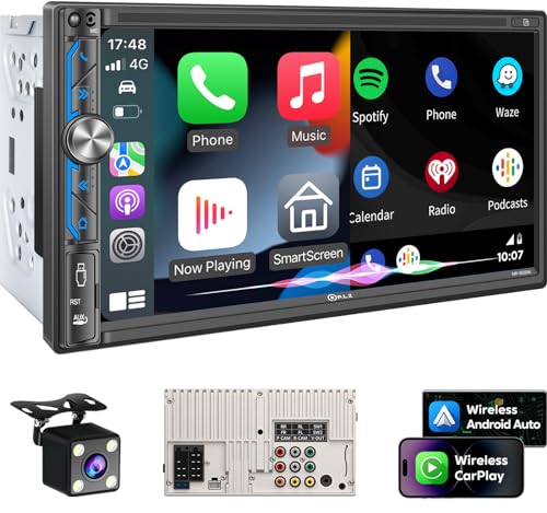 PLZ 7" Car Stereo w/Apple CarPlay, Bluetooth 5.3