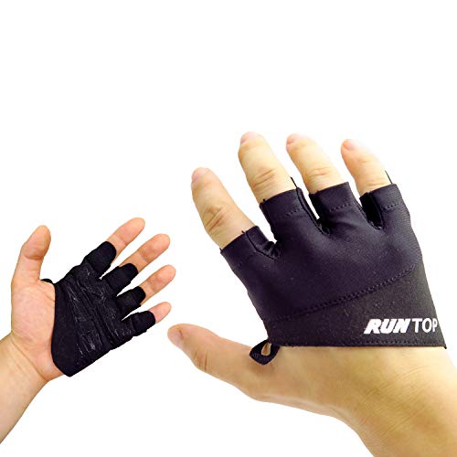 RUNTOP Workout Gloves Fitness Cross Training WODS Gym Yoga Exercise Grip  Pads Weight Lifting Powerlifting Anti-Slip Barehand Strong Grips Palm  Protect