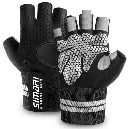 Fit Active Sports New Ventilated Weight Lifting Gloves with Built-In Wrist  Wraps, Full Palm Protection & Extra Grip. Great for Pull Ups, Cross
