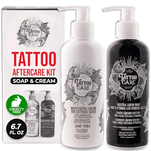 Amazon.com: Tattoo Goo Tattoo Balm and Tattoo Care Lotion Bundle, 3/4 Ounce  Tin and 2 Ounce Bottle, The Original Aftercare Balm, Moisturizing Natural  Color Enhancement with Olive Oil, Healix Gold and Panthenol :