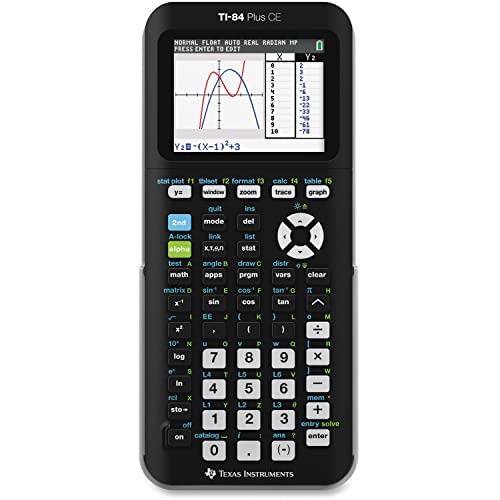 Texas Instruments TI-84 Plus CE Color Graphing Calculator, Black 7.5 Inch Texas Instruments TI-84 Plus CE Color Graphing Calculator, Black 7.5 Inch
