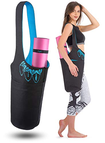 NOLAVA 7 Piece Yoga MAT Set - Yoga Mat Bag for Yoga Accessories|TPE thick  Yoga Mat | Yoga Blocks 2 Pack | Yoga Strap |Weighted Lavender Eye Pillow